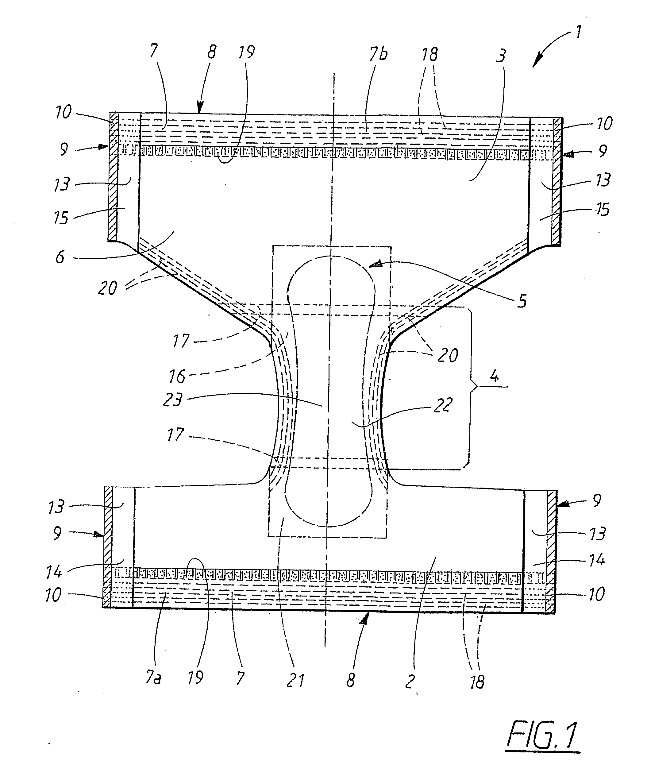 Pant-type absorbent article and a method for producing pant-type absorbent articles