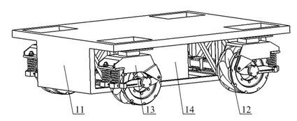 Heavy-duty self-driven omnidirectional wheel and design method thereof