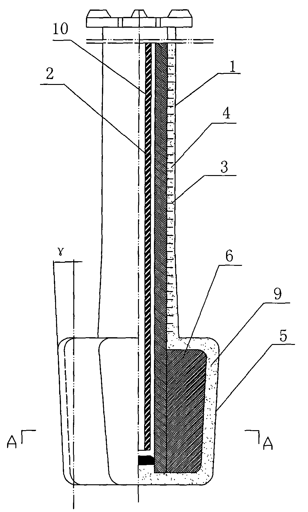 Stirrer for desulphurization of molten iron