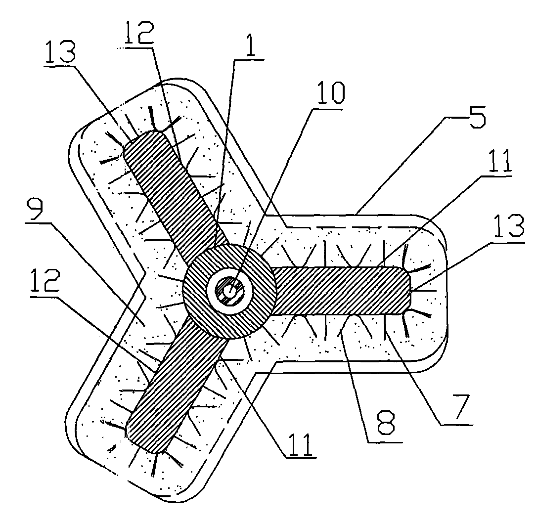 Stirrer for desulphurization of molten iron