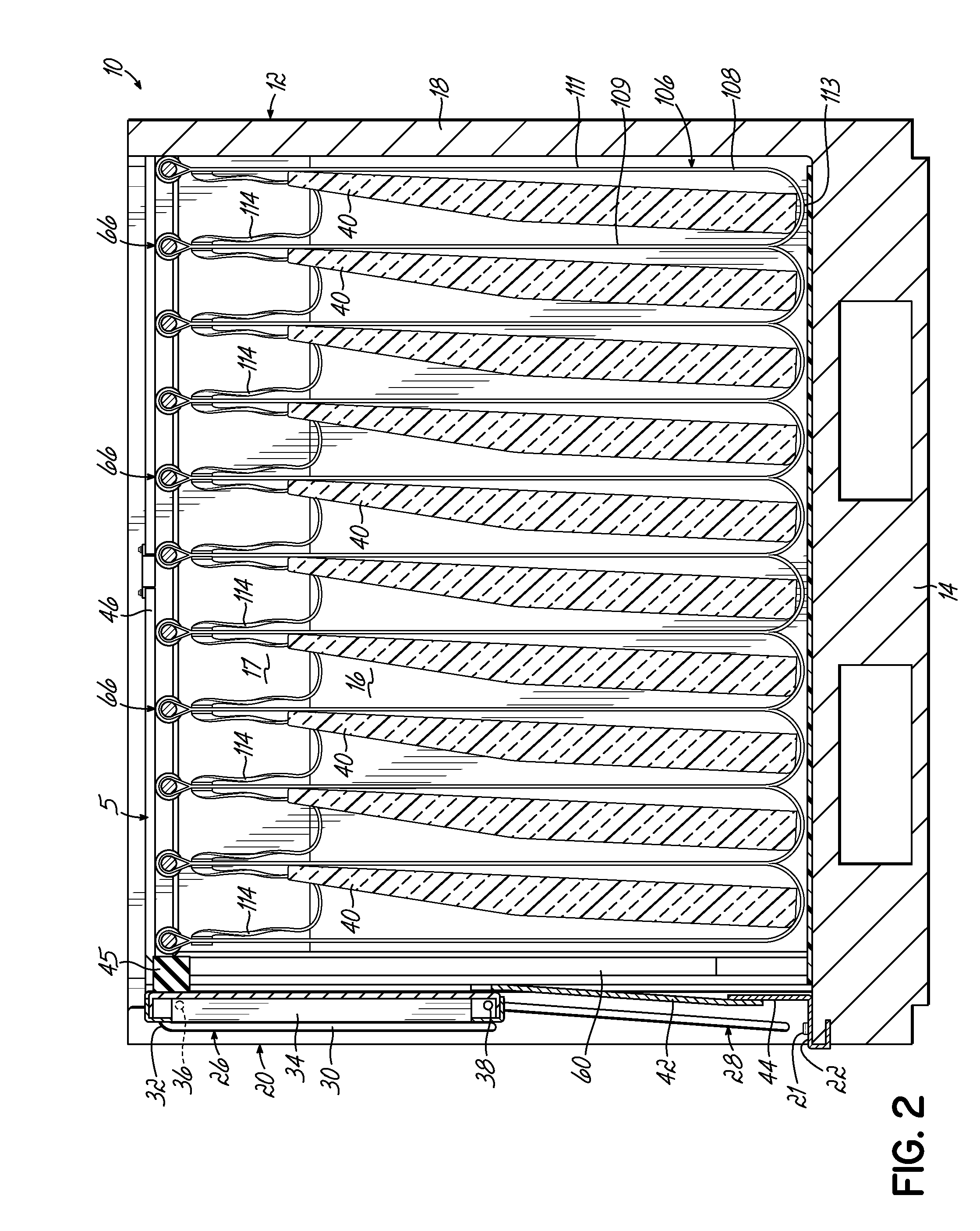 Container Having Generally L-Shaped Slotted Tracks To Facilitate Movement of Dunnage