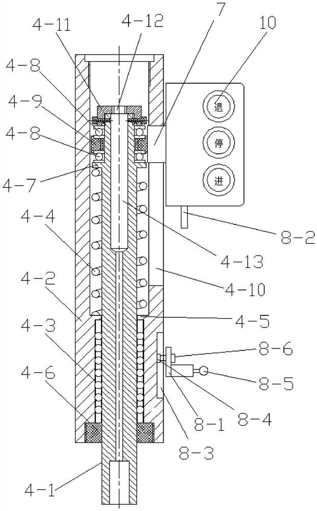 Tapping machine for small thread with tap breakage protection function