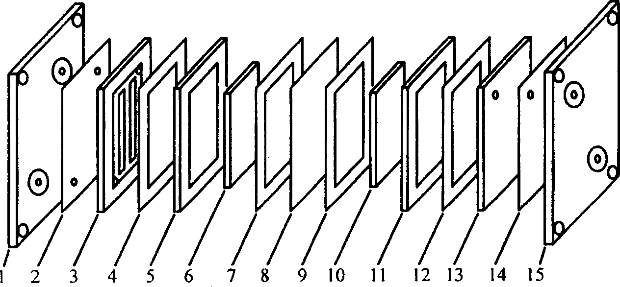 Method for preparing porous carbon radical electrode of sodium polysulfate / bromine energy storage cell