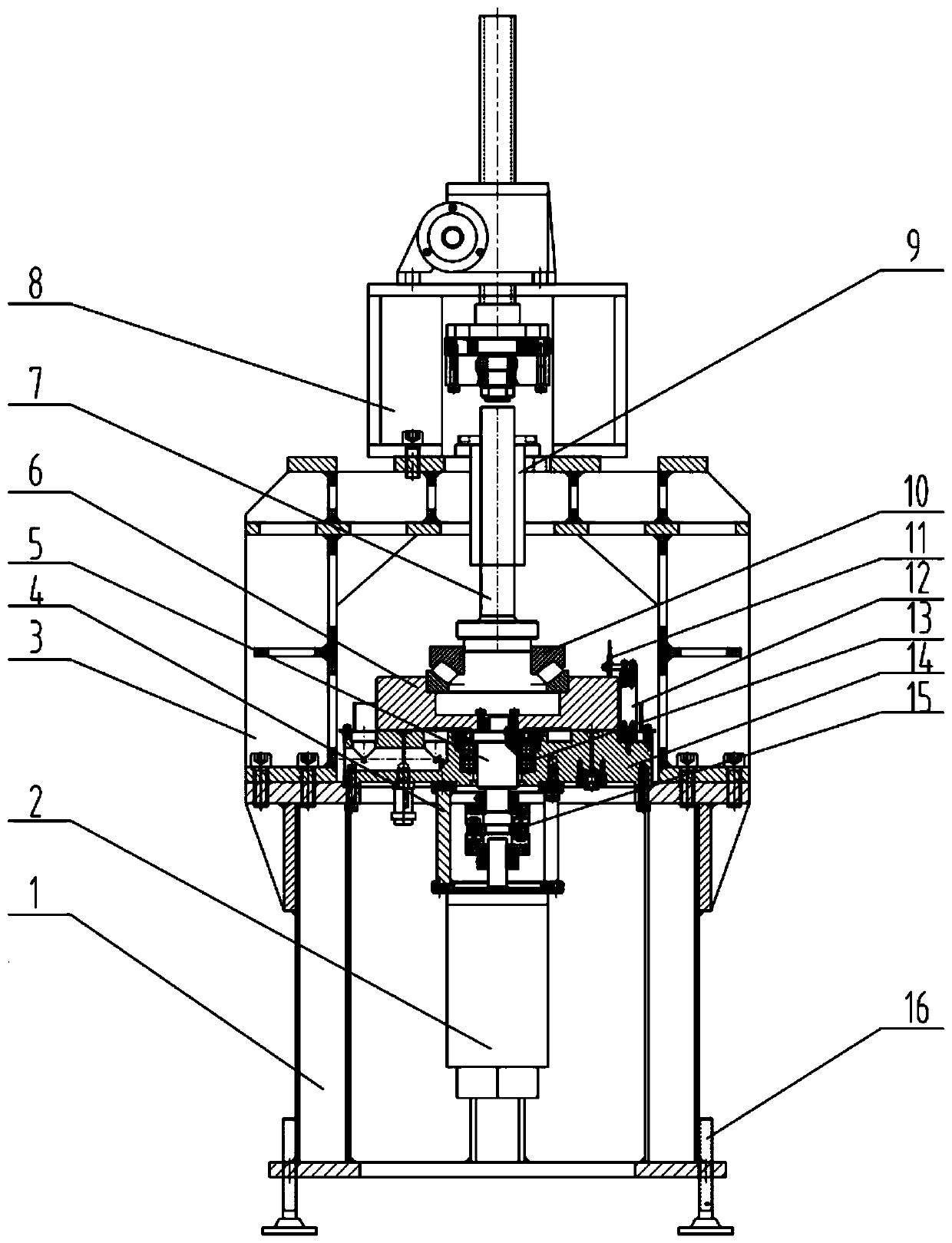 A hydrostatic rotary test bench