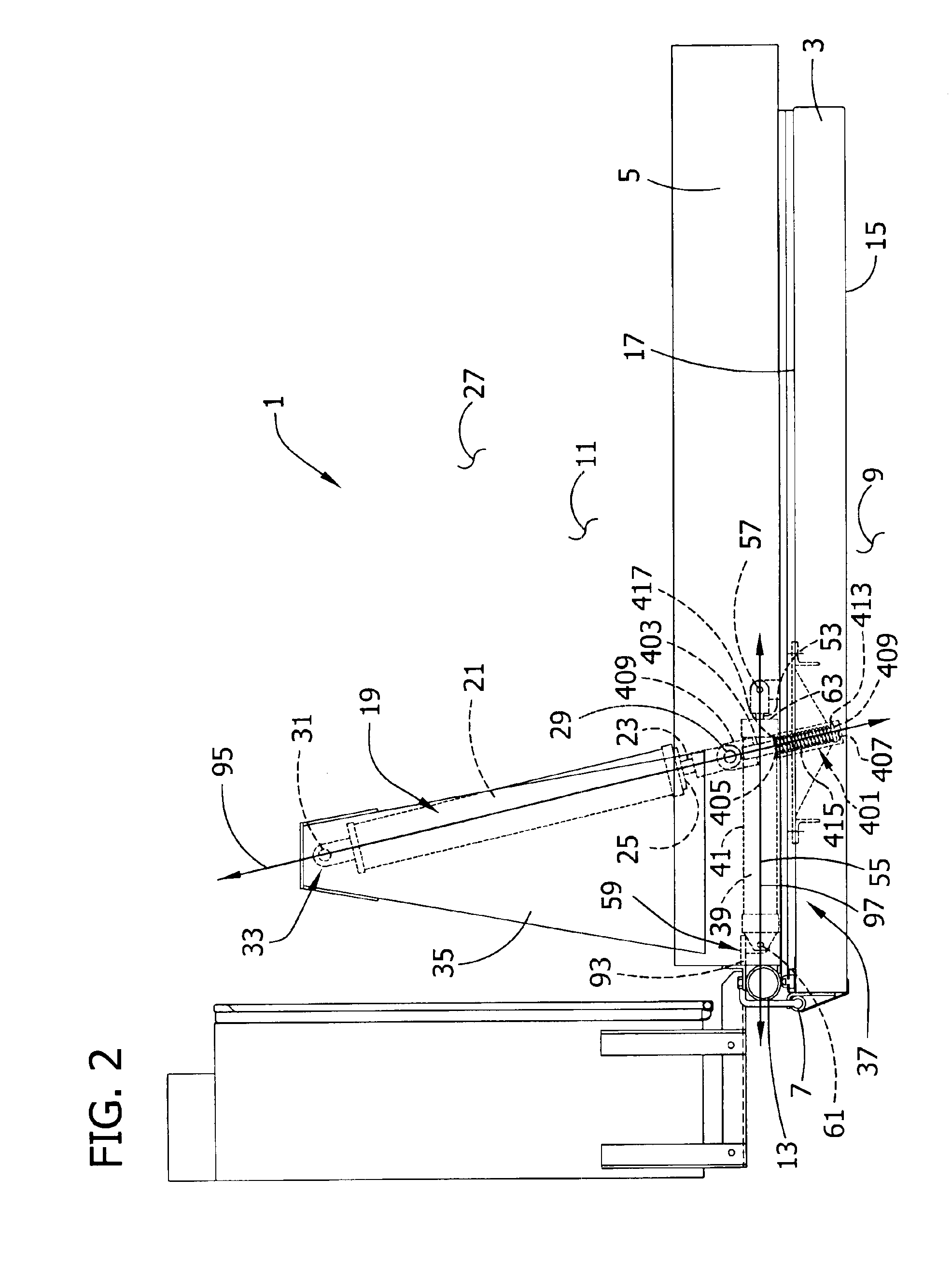 Pneumatically-powered mine door installation with hydraulic checking system