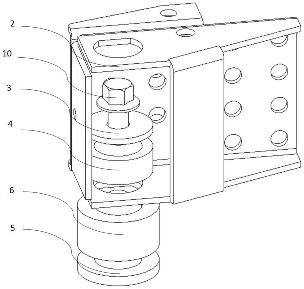 Bearing fastening structure and power control box using same