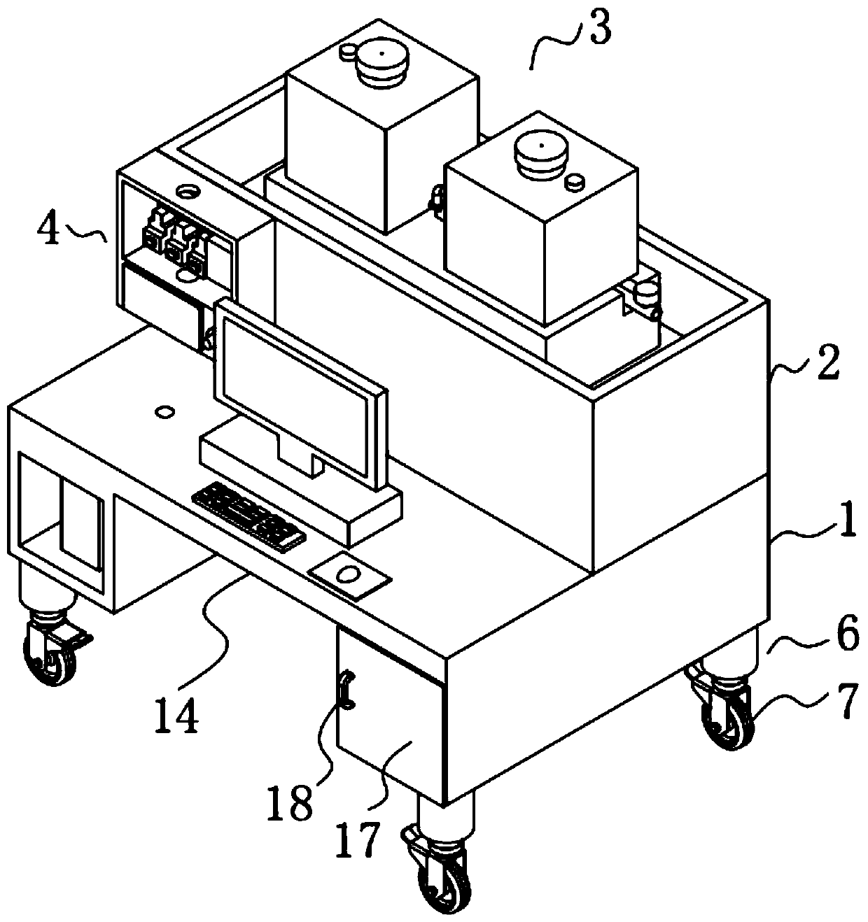 Experimental practical training integrated device for electrical automation teaching