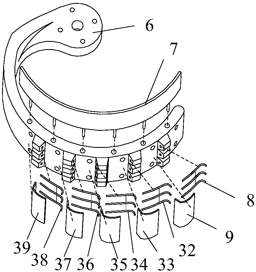 Dry adhesion and claw combined quadruped multiphibious robot and bionic motion method