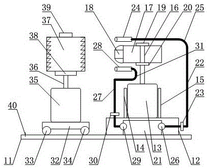 Synchronizer oil stain washing and scraping device