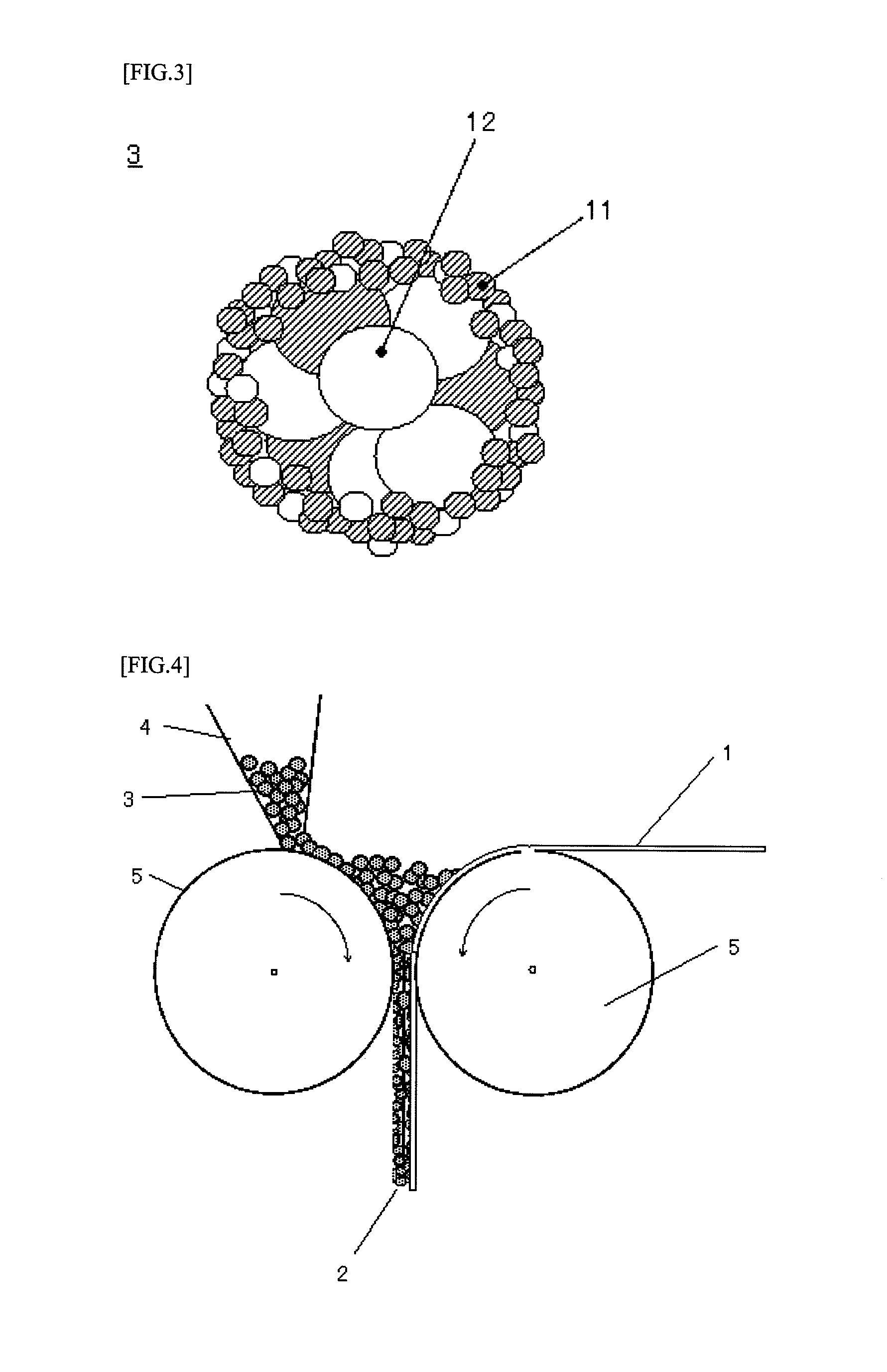 Composite particles for electrochemical element electrode