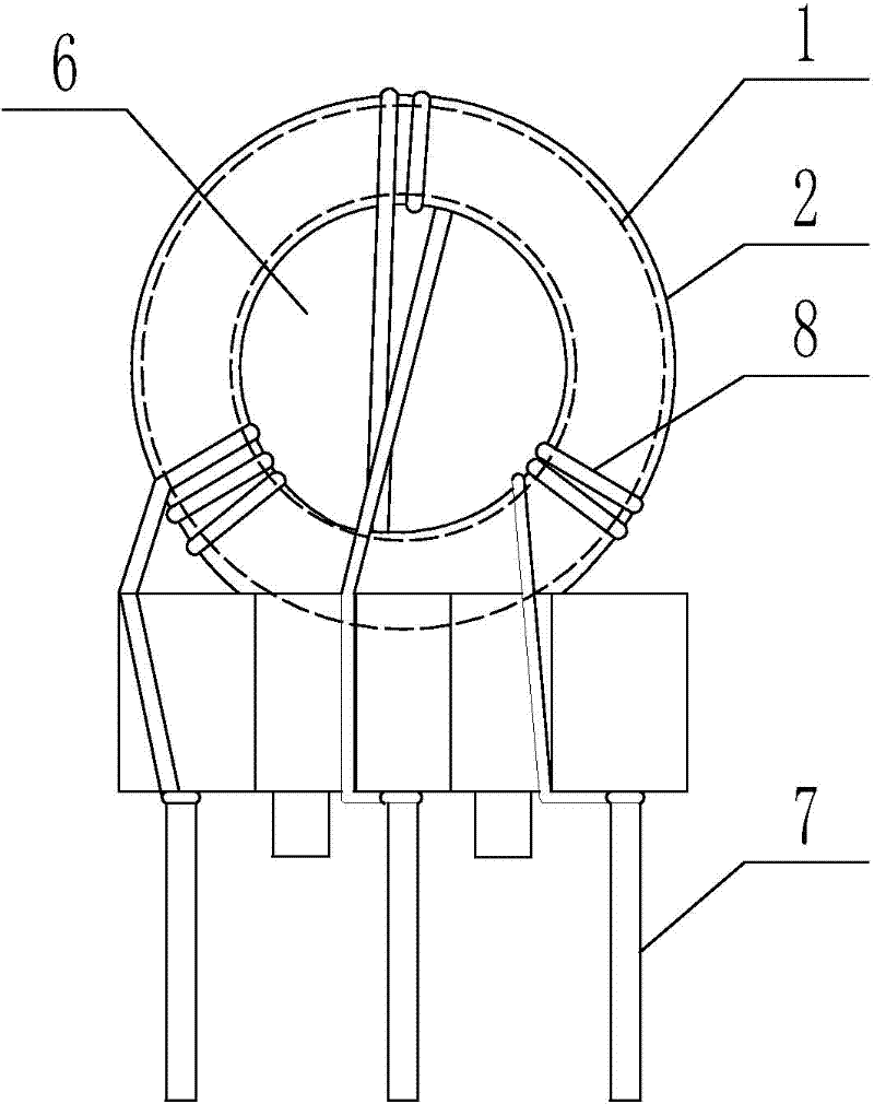 Transformer with shell and magnetic ring