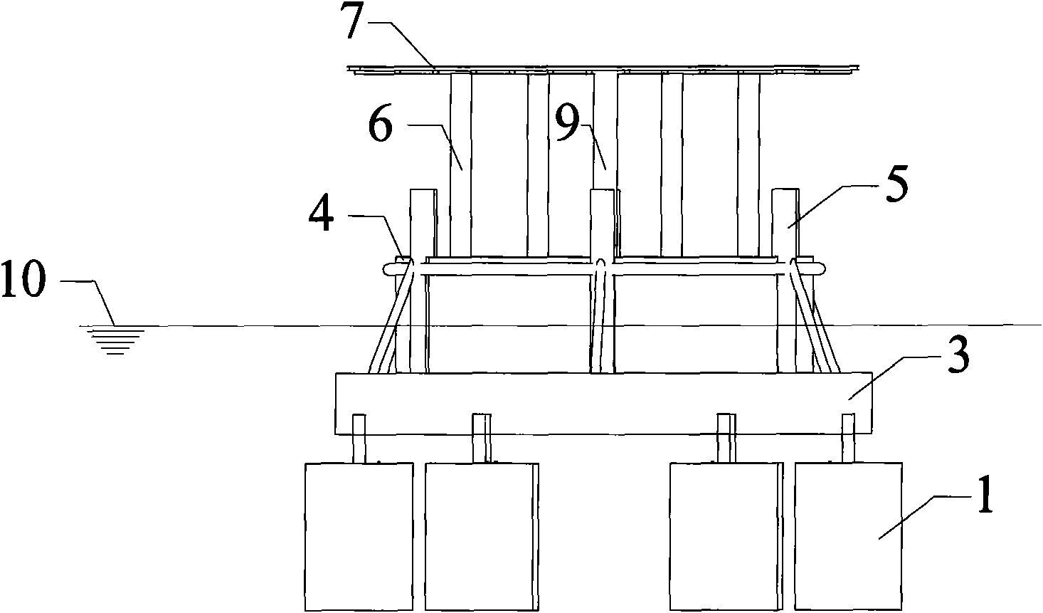 Novel floating production oil storage platform structure