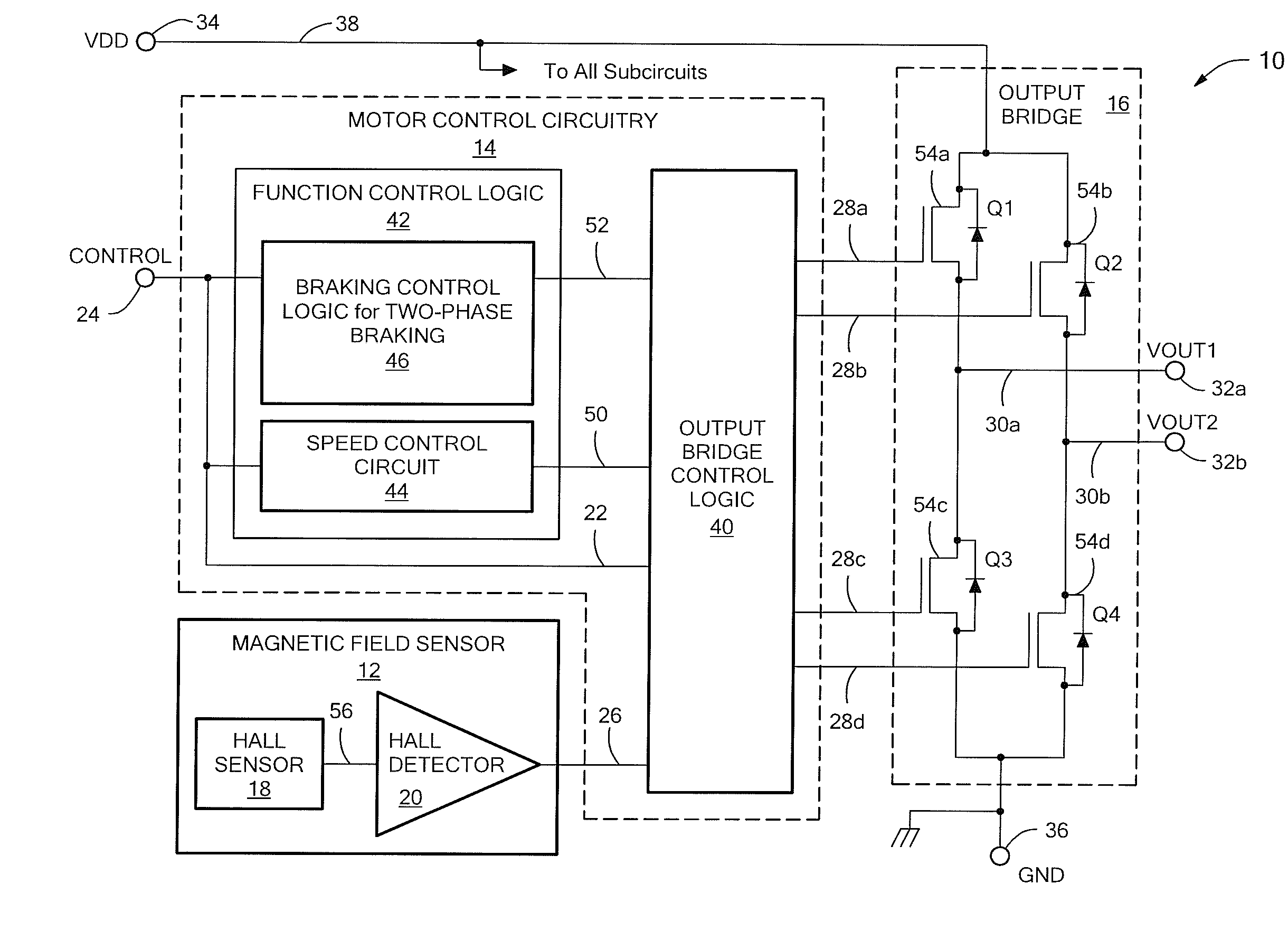 Braking function for brushless DC motor control