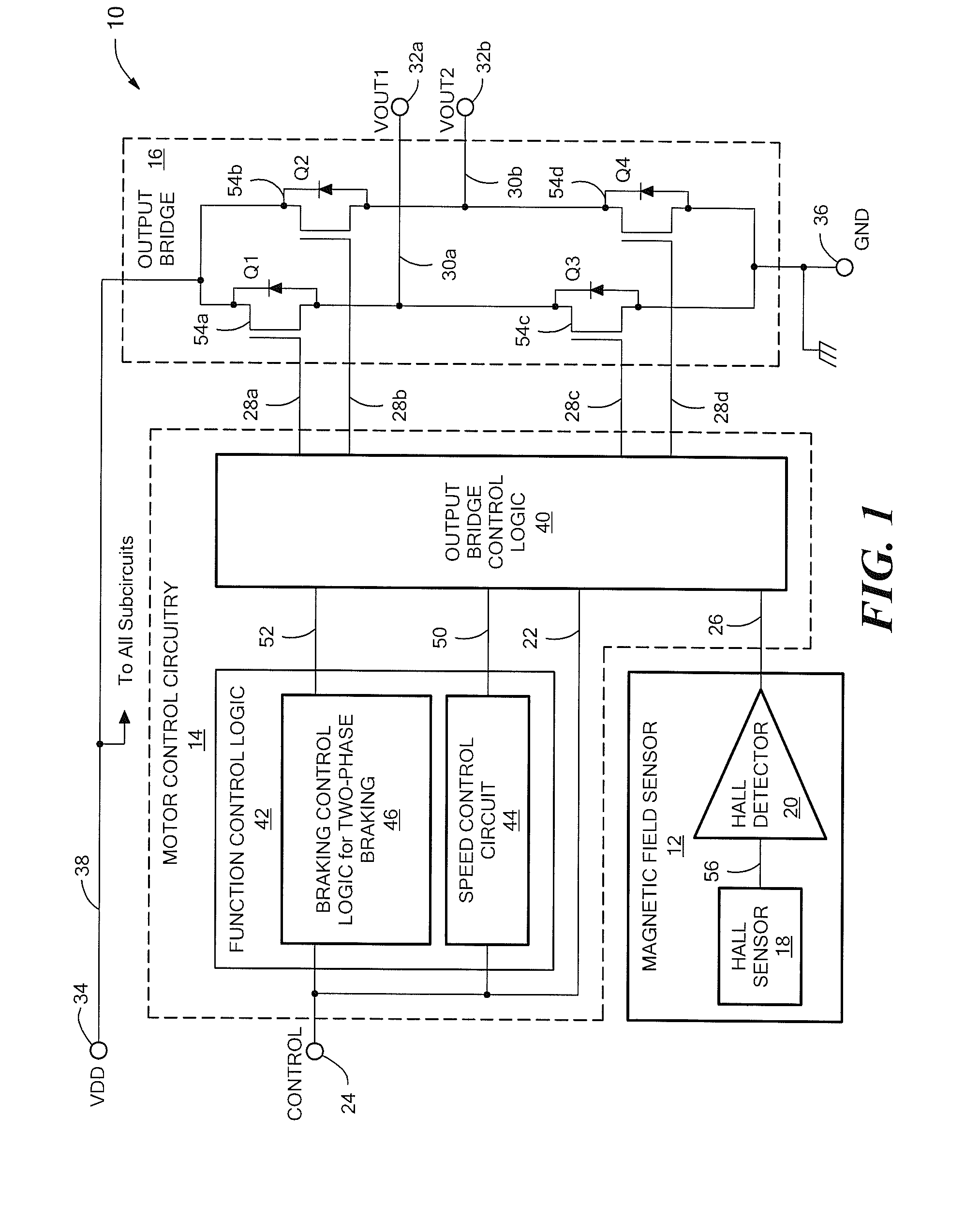 Braking function for brushless DC motor control