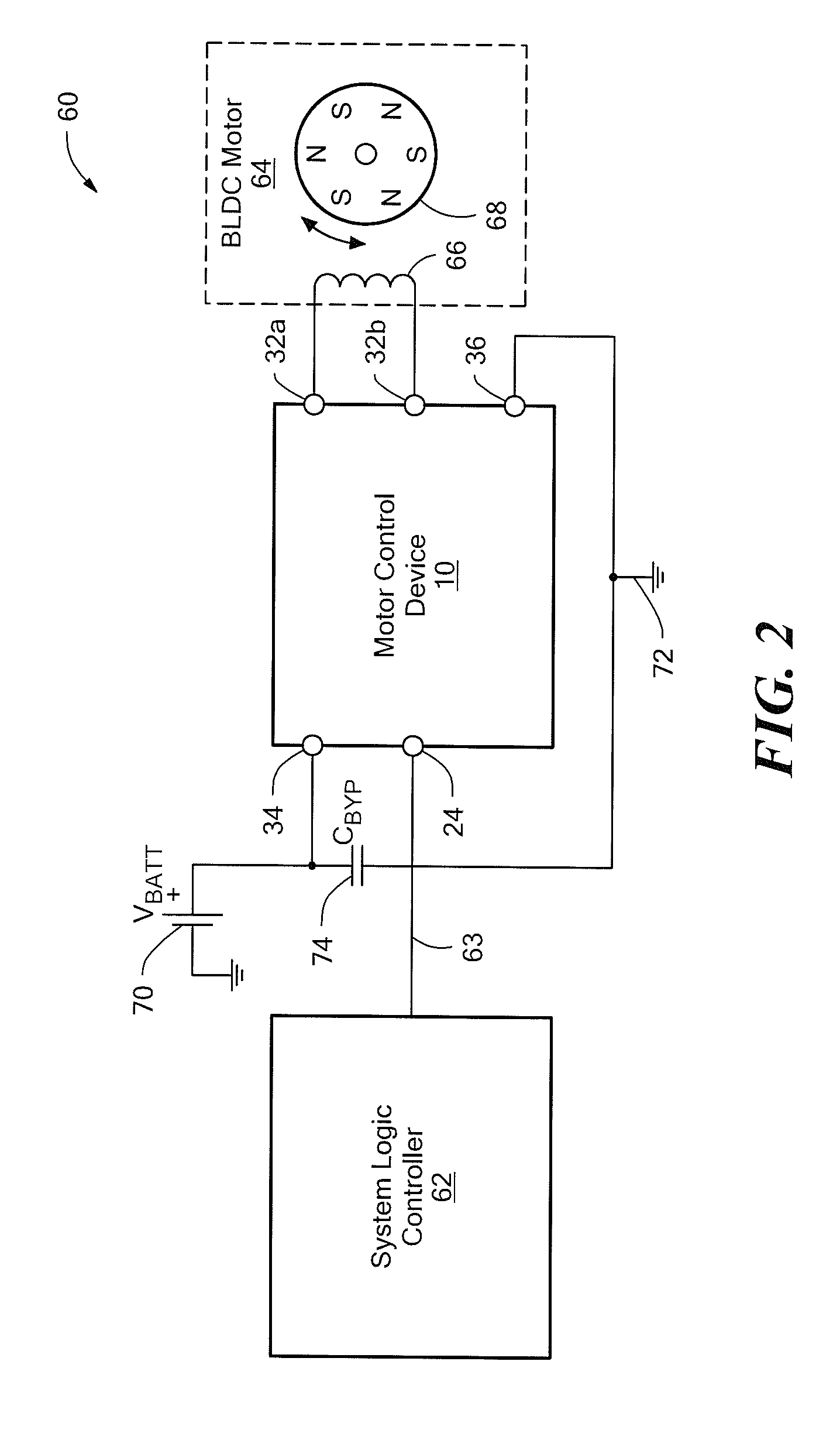 Braking function for brushless DC motor control