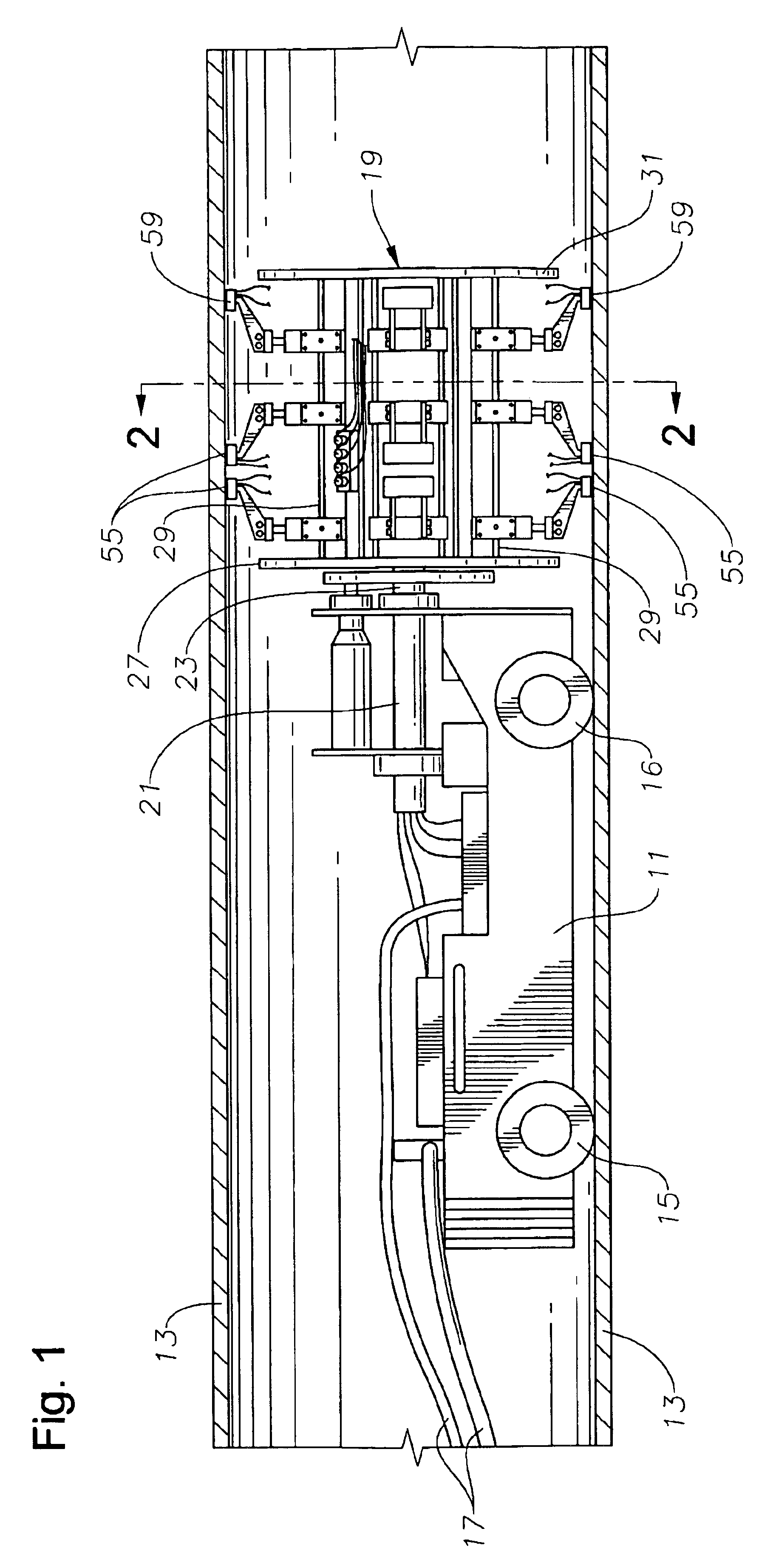 Internal riser inspection device