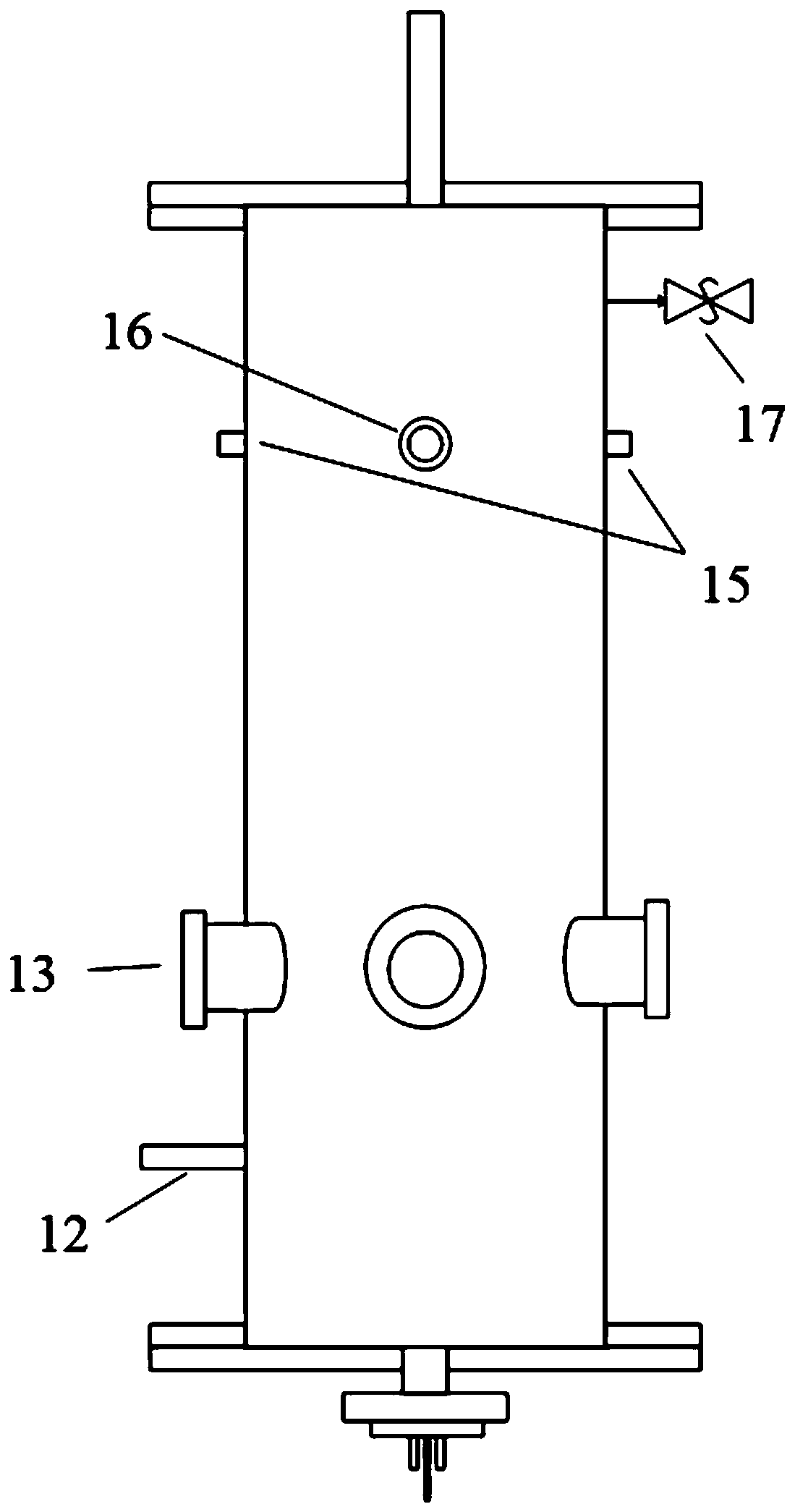 Visual pressurized discrete particle reaction kinetics experiment system