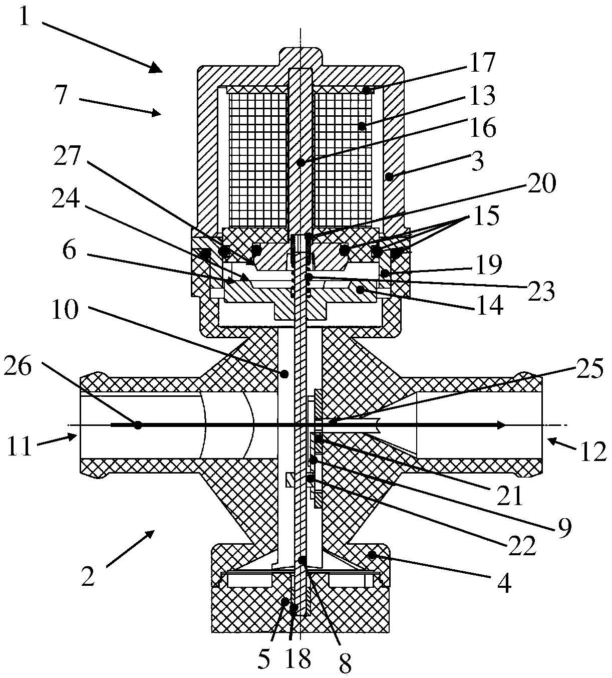 Valve for controlling a fluid