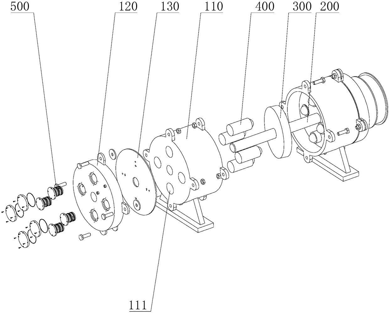 Inclined disc type automobile air conditioner compressor