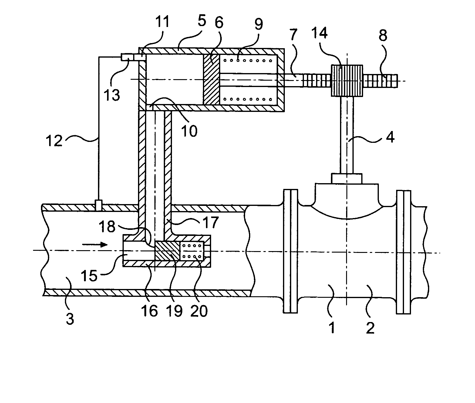 Self-operated protection device for pipeline