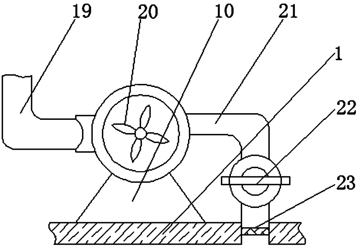 Dedusting and dehumidifying device based on plant for flour processing