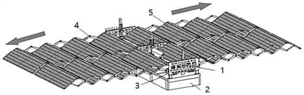 Folding telescopic photovoltaic support