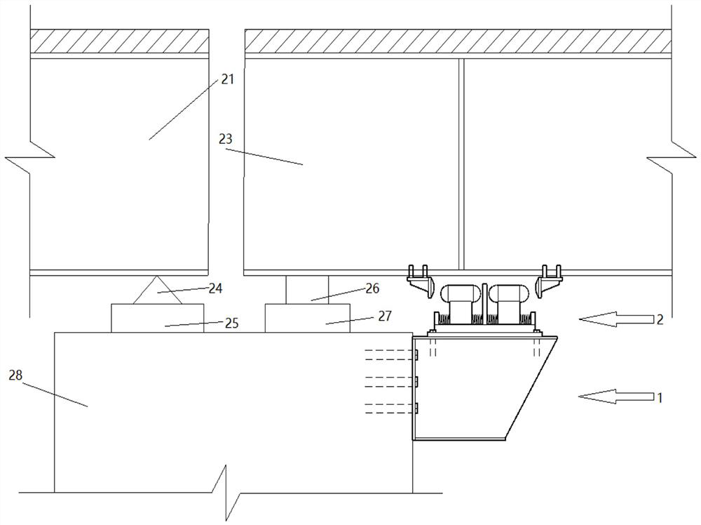 Collision sliding energy dissipation type bridge anti-seismic stop block structure with steel springs