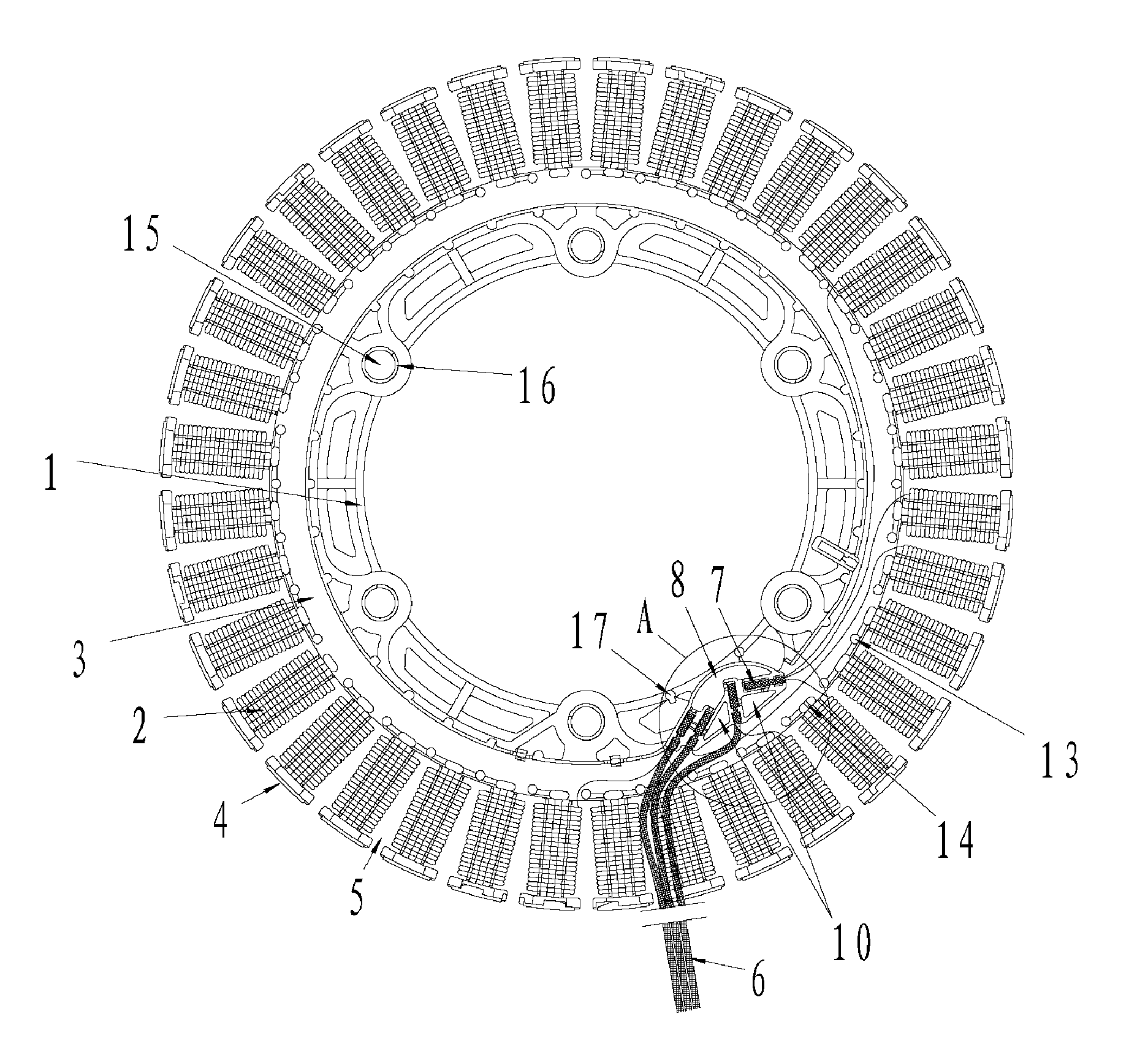 Injection-molded stator