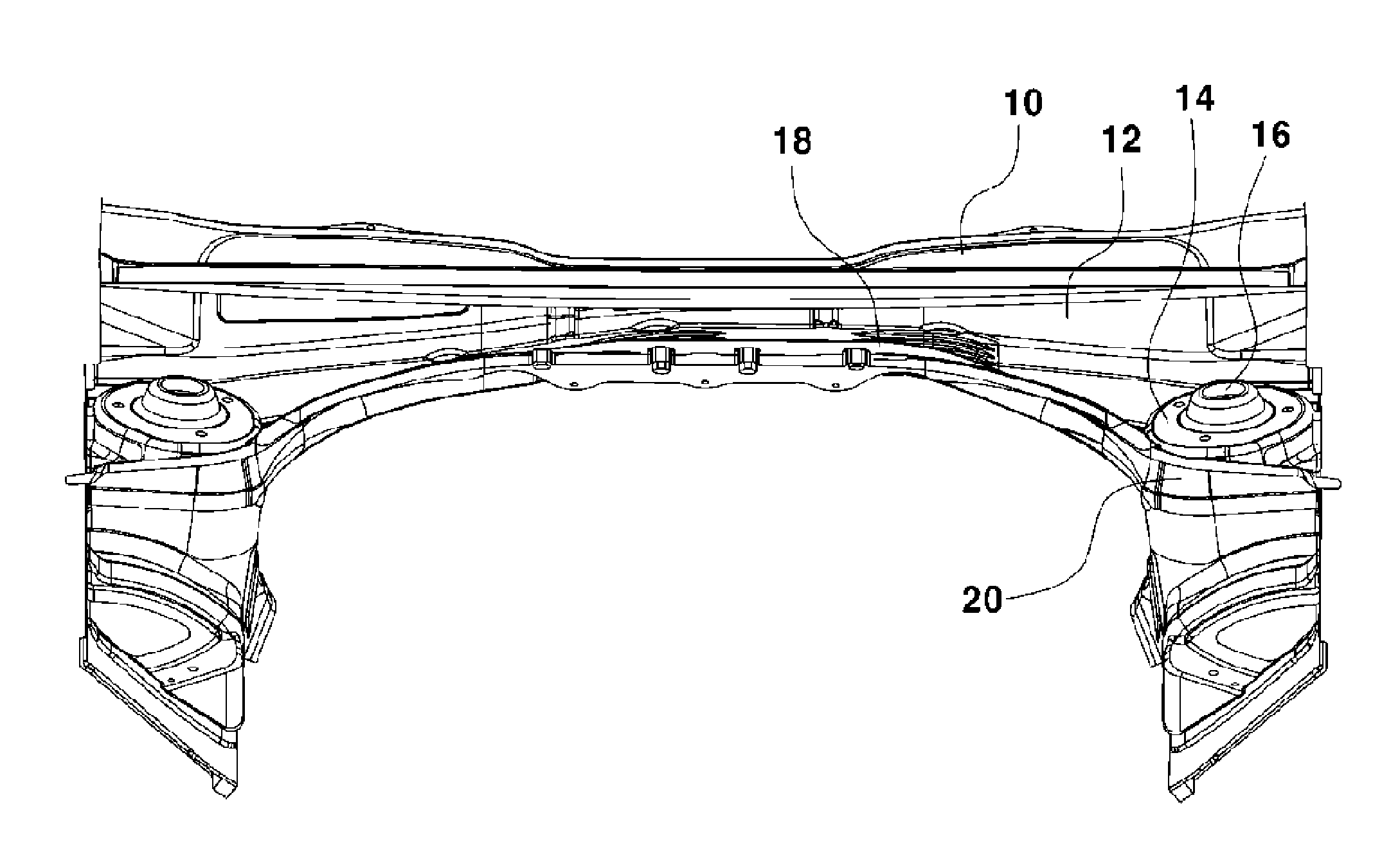 Strength reinforcement device for front shock absorber of vehicle