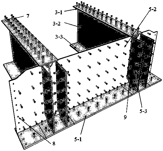 Fabricated light composite beam simply-supported variable-structure continuous structure and construction method thereof