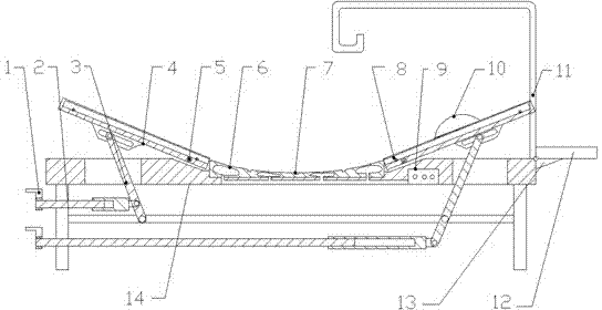 Rehabilitation bed for curve traction treatment of lumbar intervertebral disc protrusion