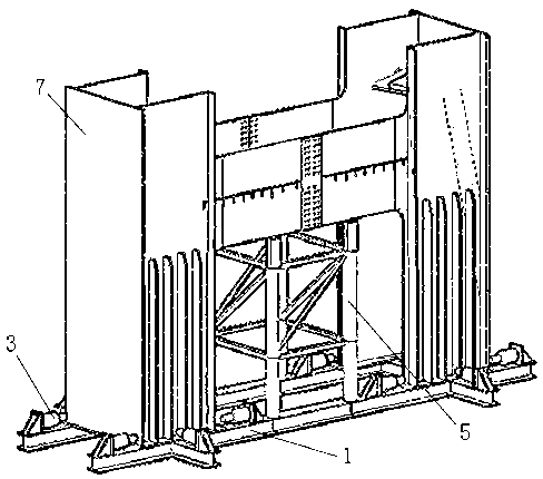 Three-way positioning device for base steel anchor box