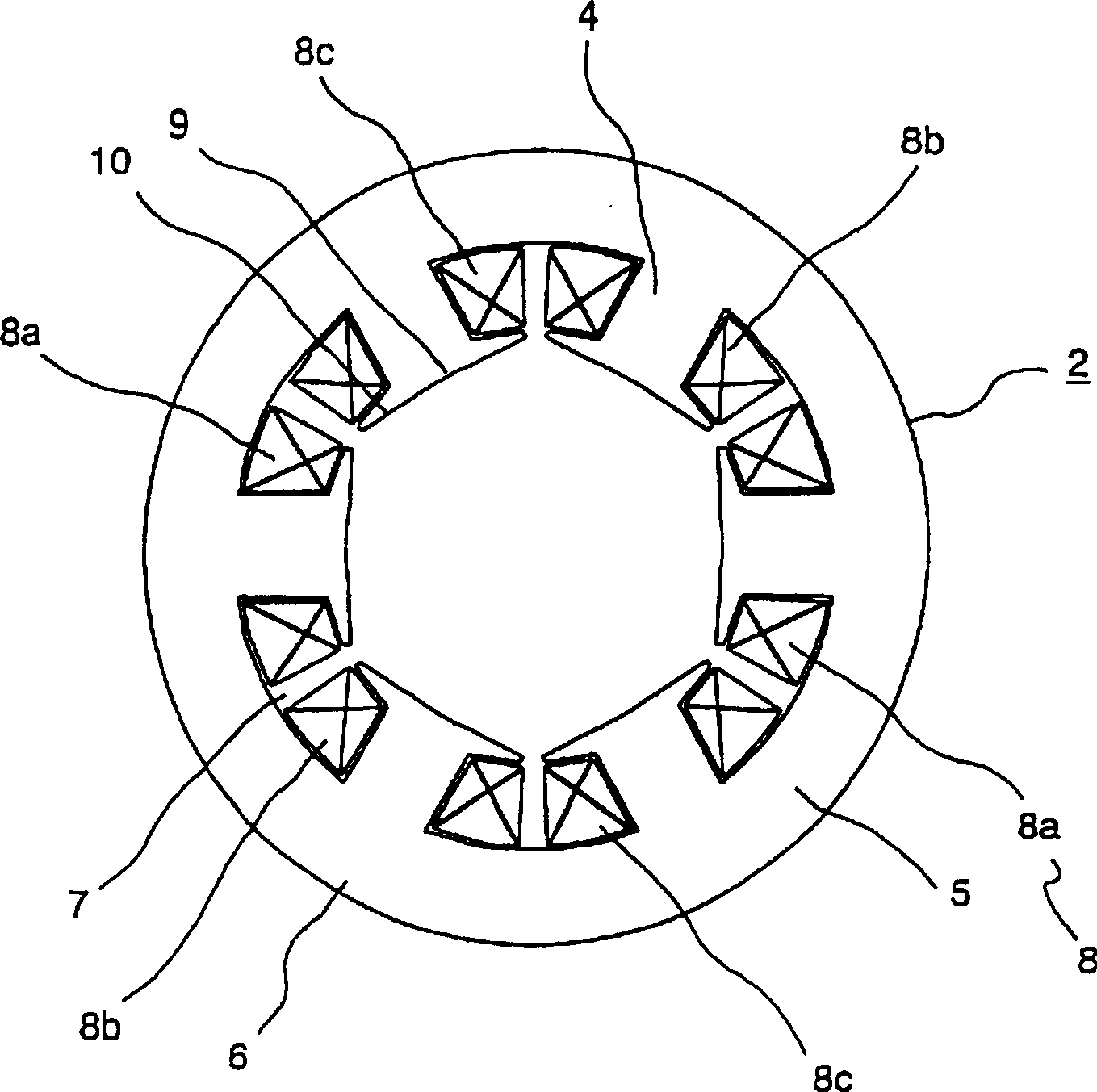 Permanent magnet type rotary motor and compressor using same