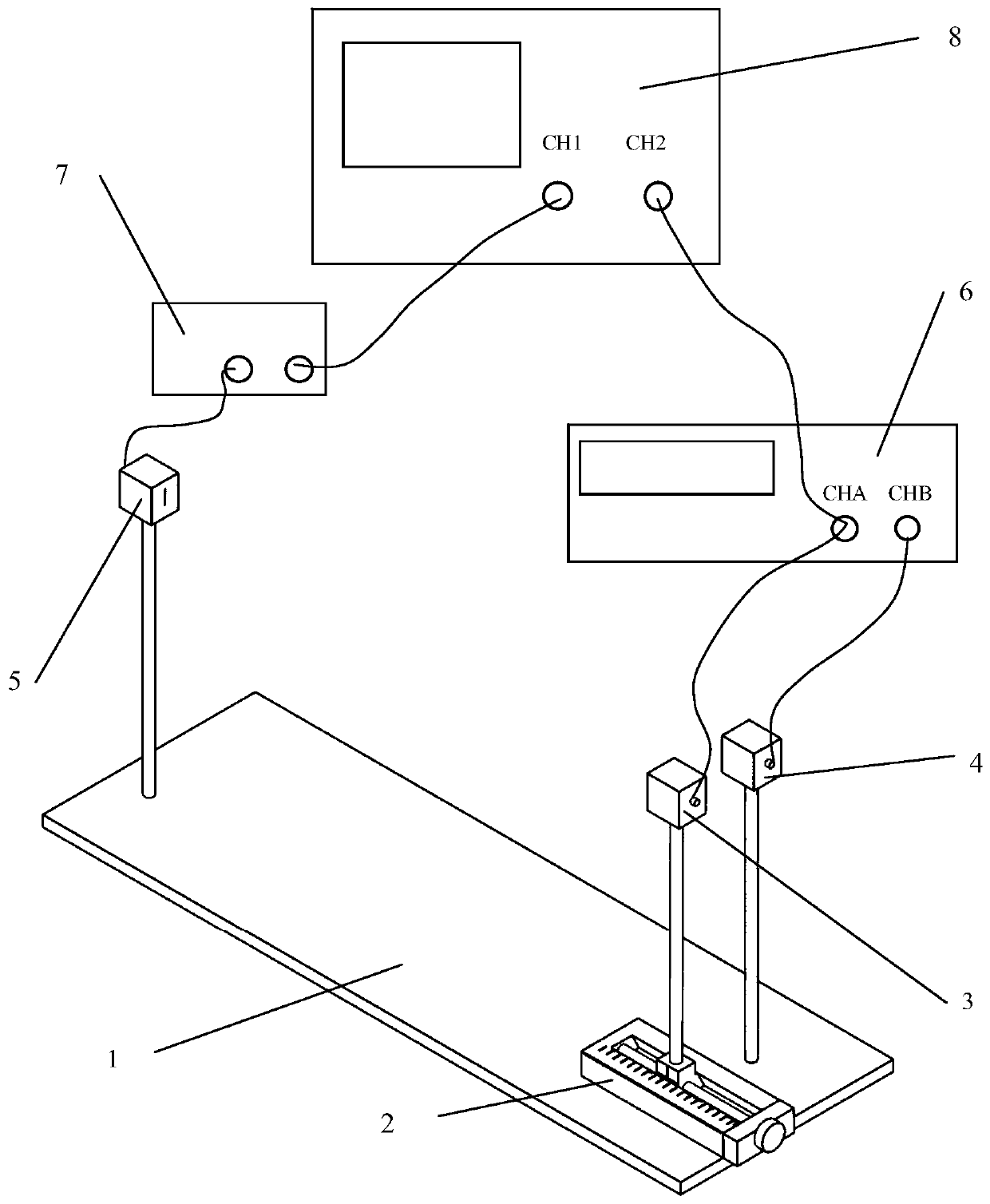 Ultrasonic interference phenomenon demonstration and sound velocity measurement device