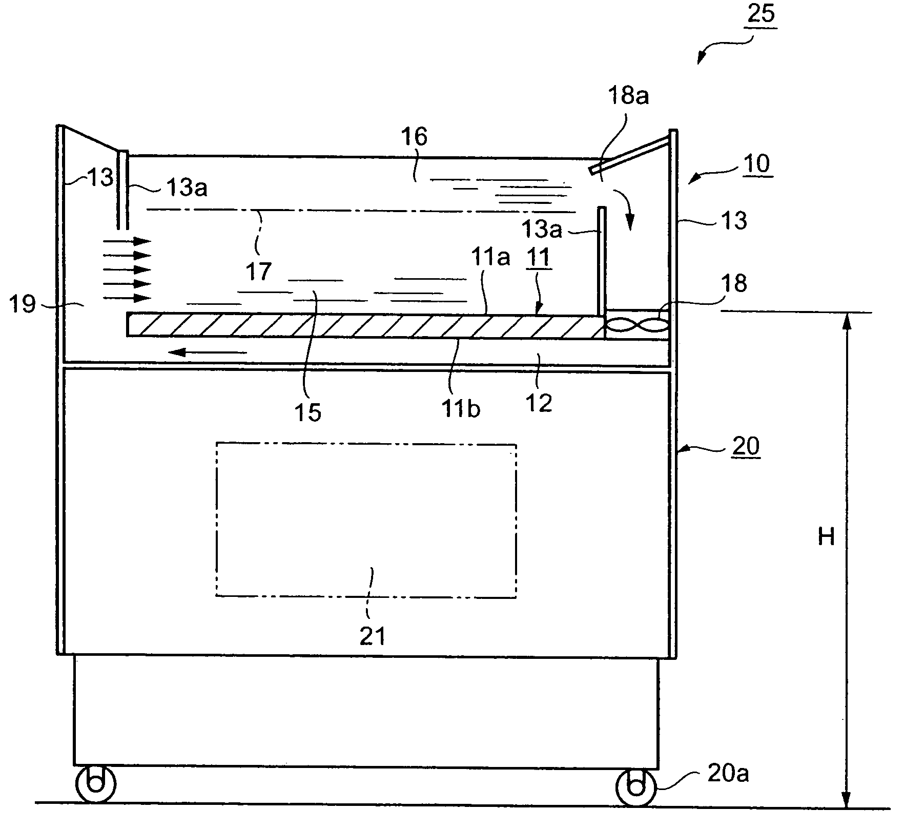 Low temperature zoning formation system for holding freshness of food