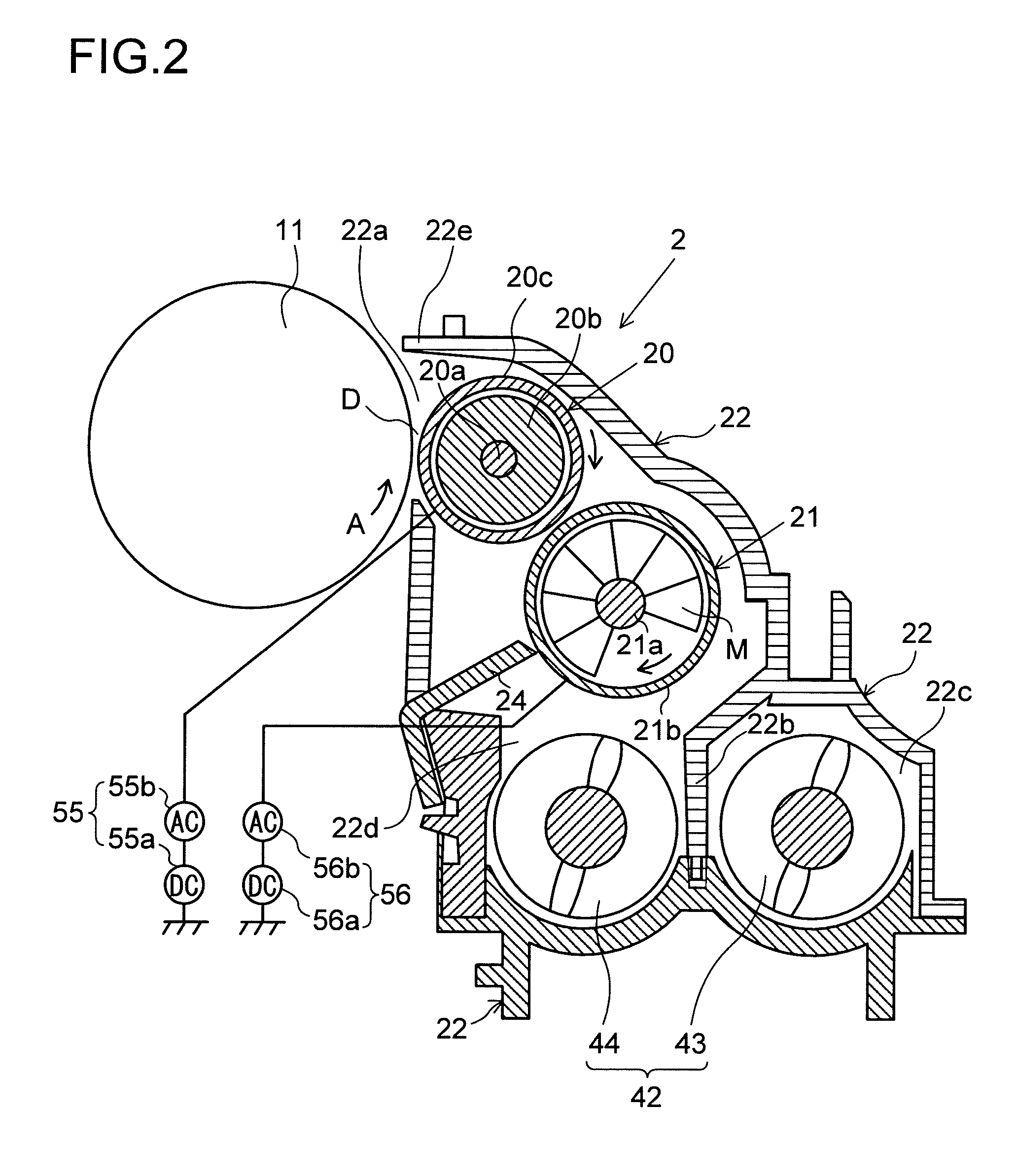 Developing device and image forming apparatus provided therewith