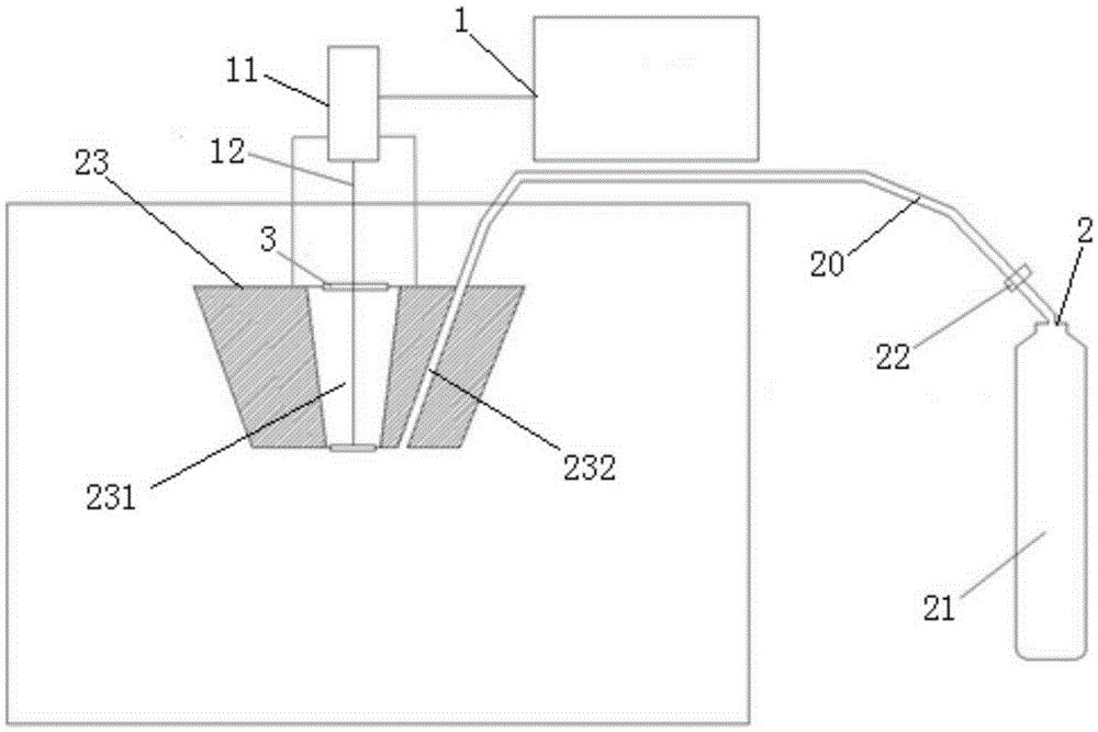 Gas phase diffusion/ reaction laser metal 3D printing system and method