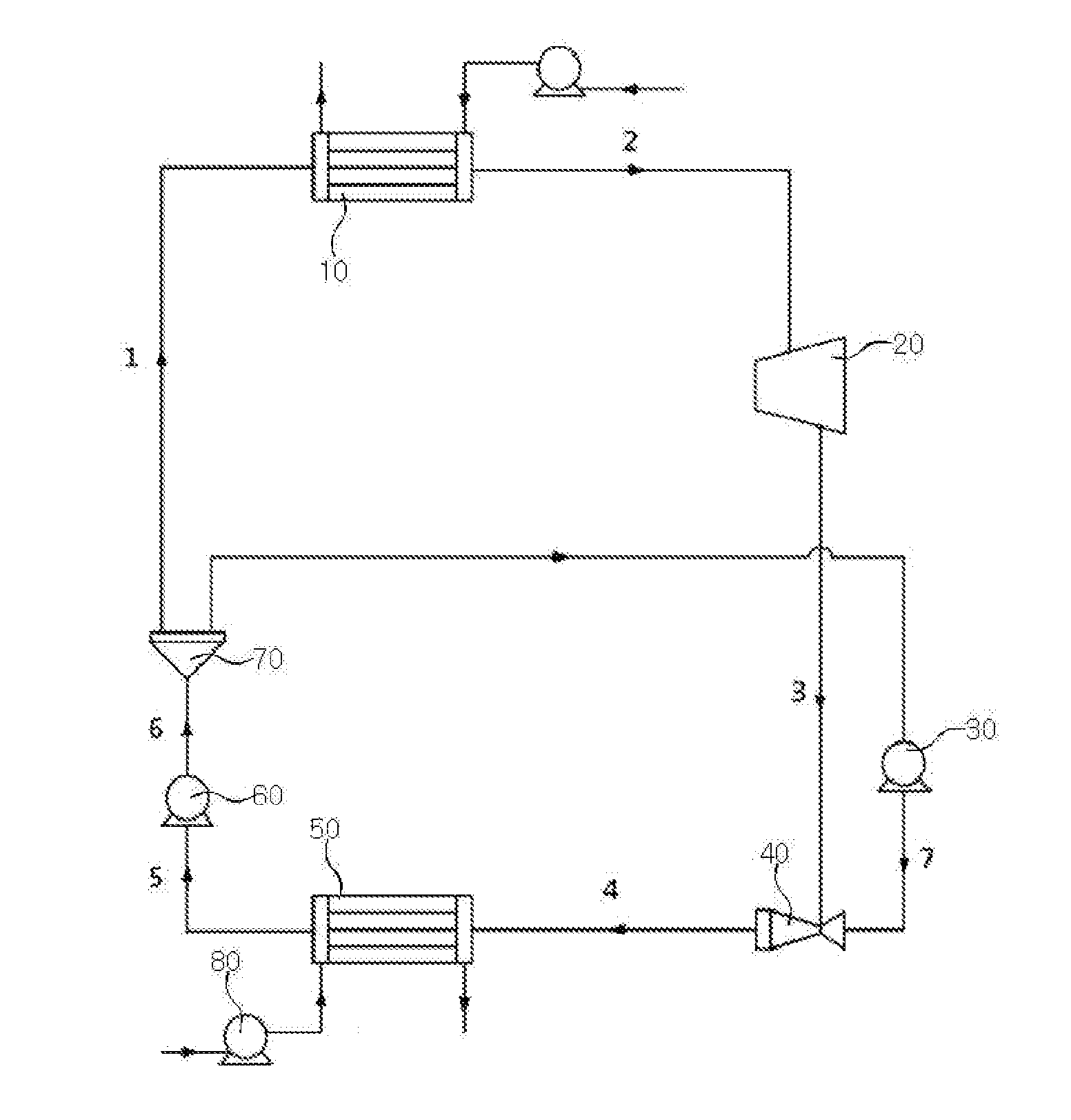 High efficiency ocean thermal difference power generating system using liquid-vapor ejector and motive pump