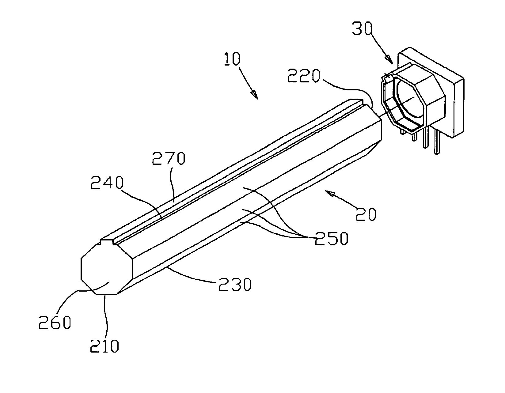 Linear light source device for image reading