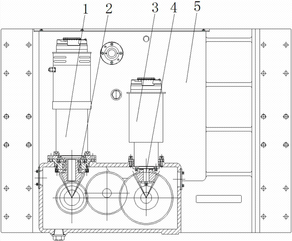 Multi-shaft rotating mechanism for engine assembly