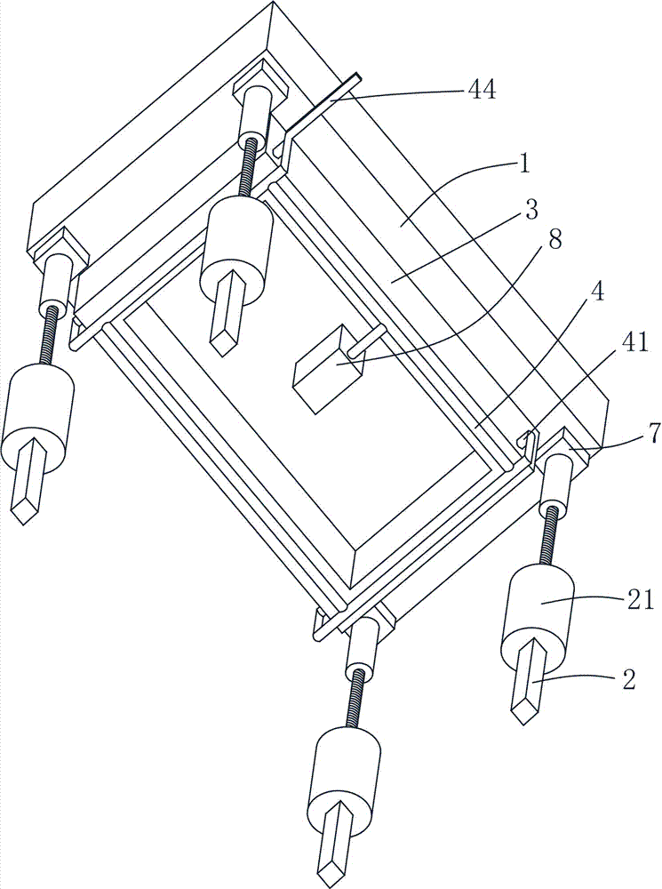 Desk with automatic angle adjustment