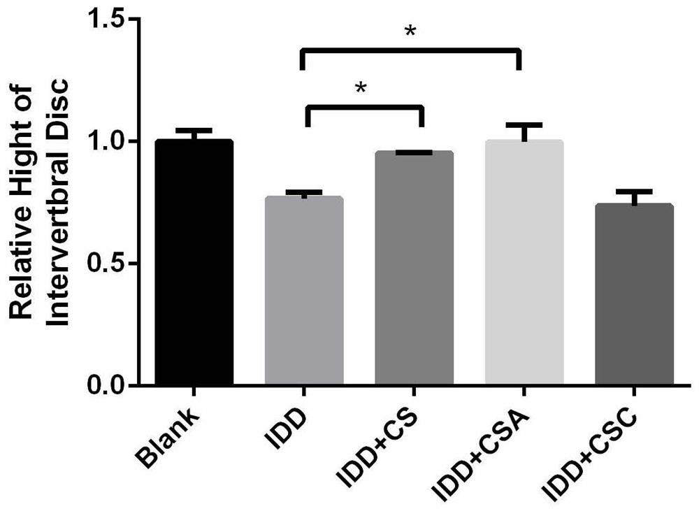 Application of chondroitin sulfate in preparation of medicine for preventing and treating intervertebral disc degeneration