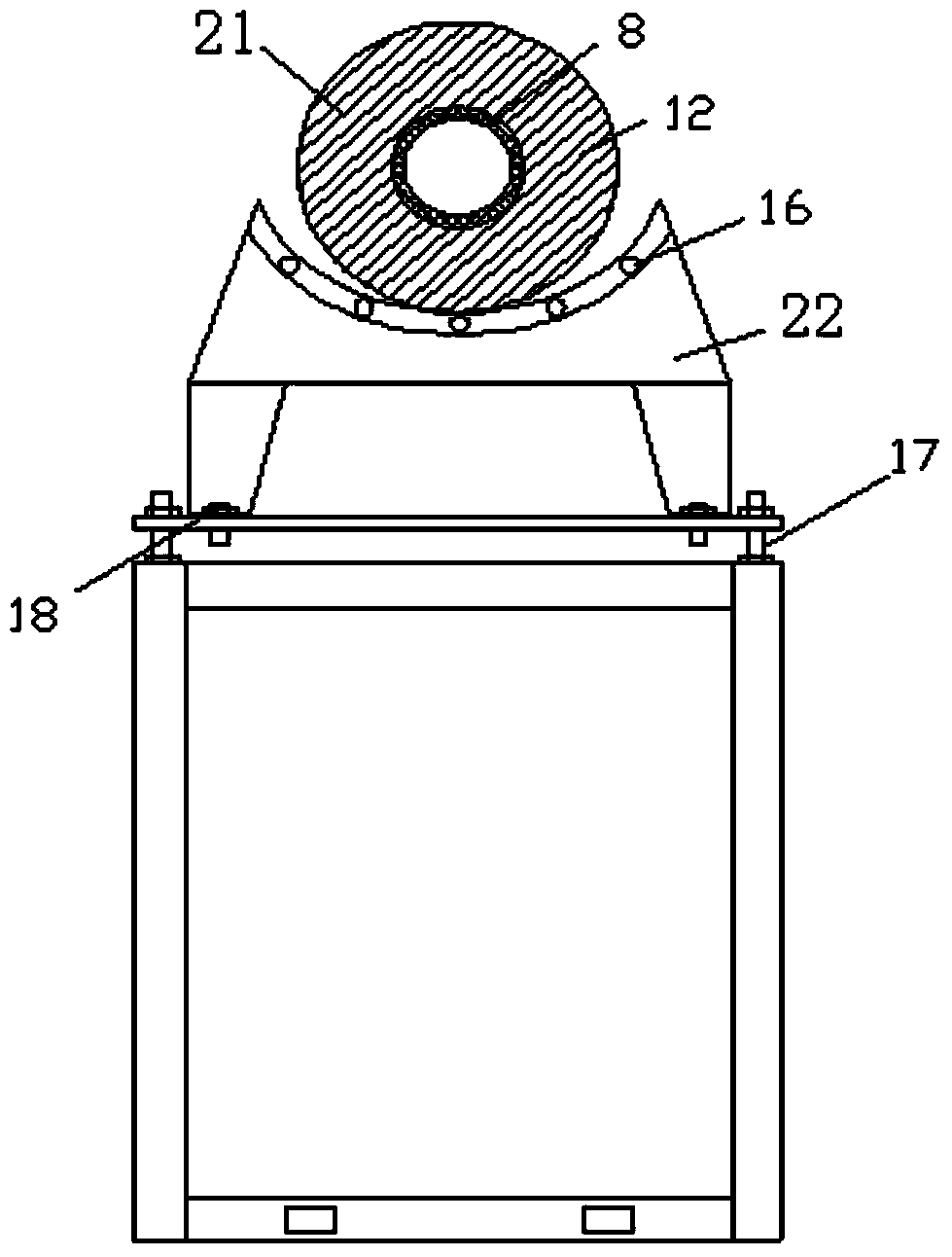 Circumferential pressurizing device for large-diameter Hopkinson pressure bar