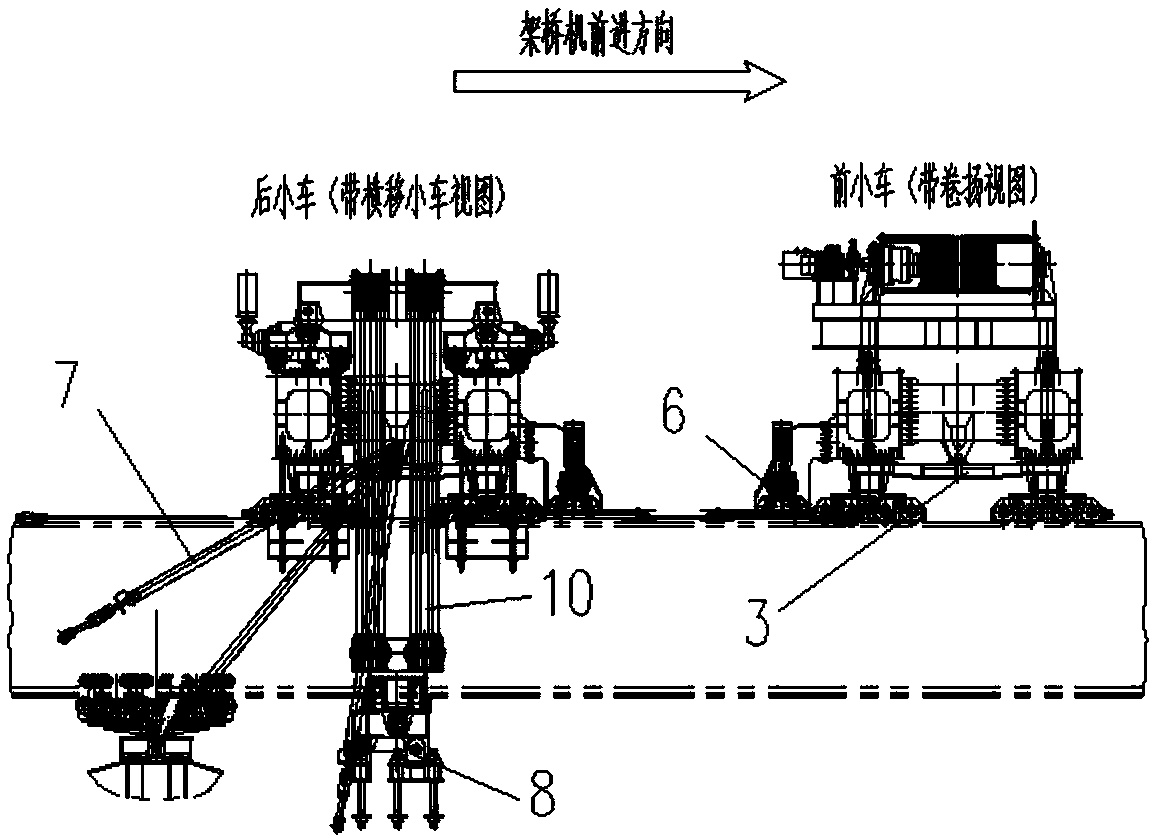 Anti-gnawing rail device for crane beam crane, crane beam crane and its running method