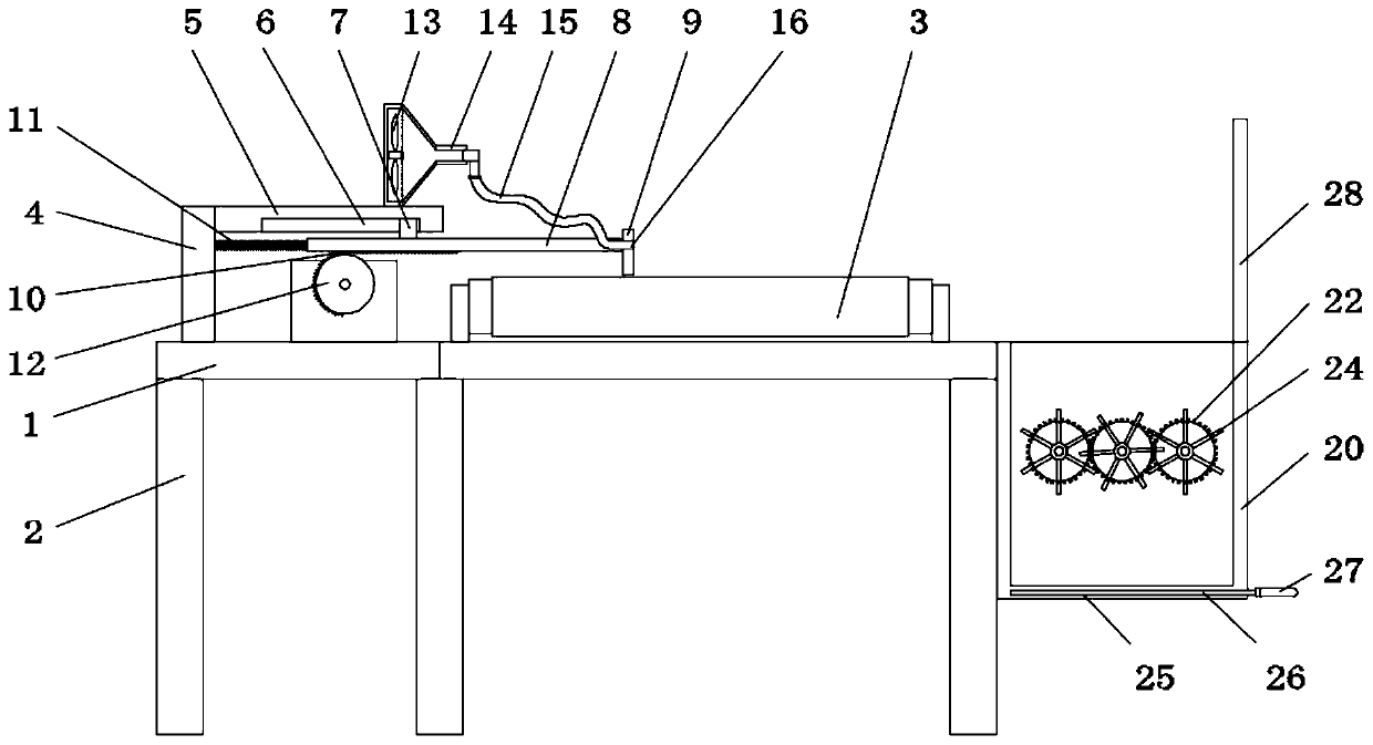 Removing device of mechanical printing machine