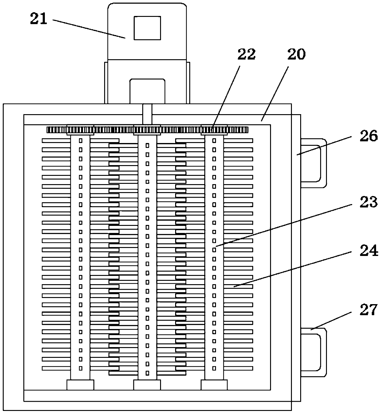 Removing device of mechanical printing machine