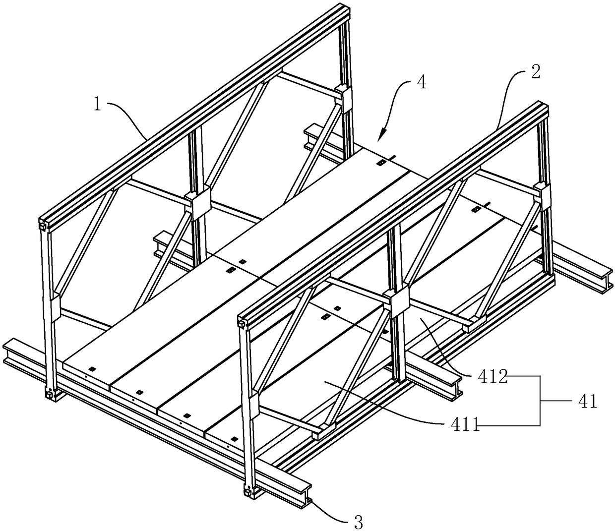 Fabricated steel bridge and installation method thereof