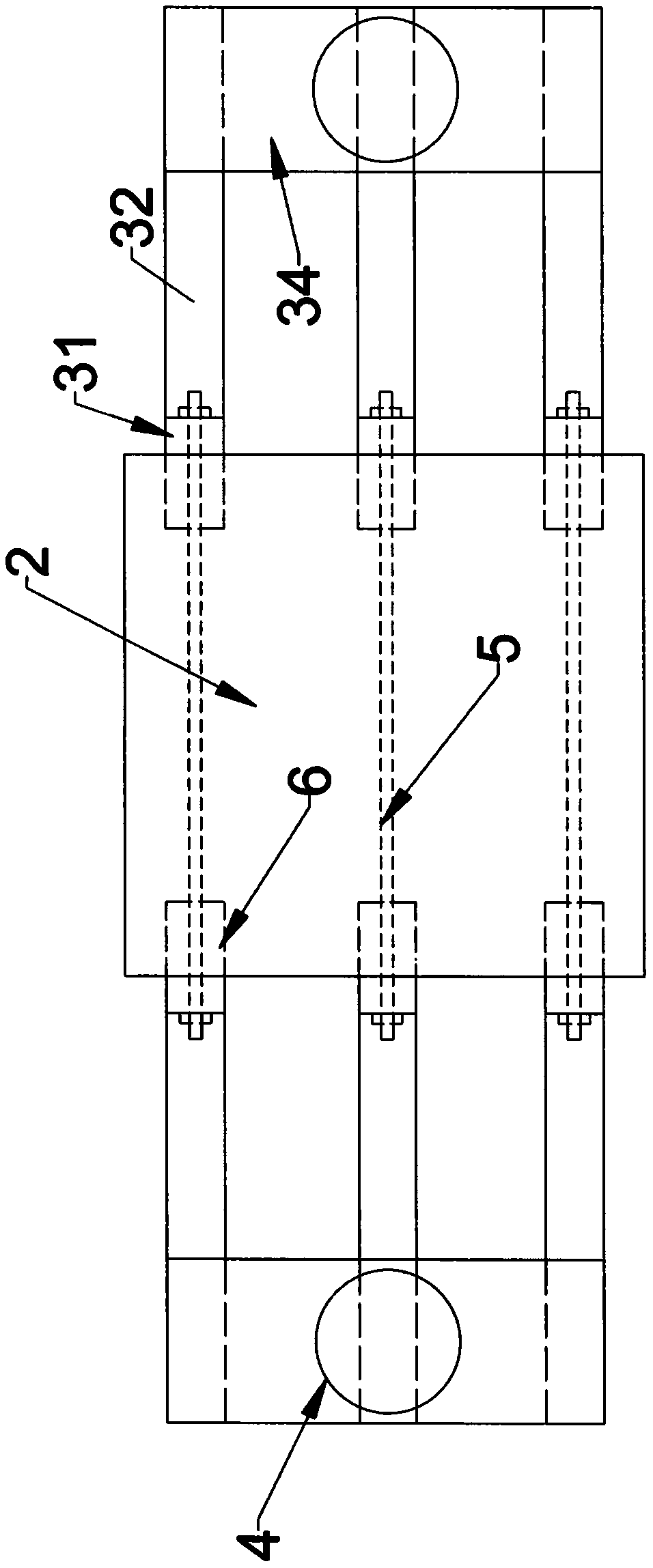 Built-in stable support reinforced single-pier bridge structure