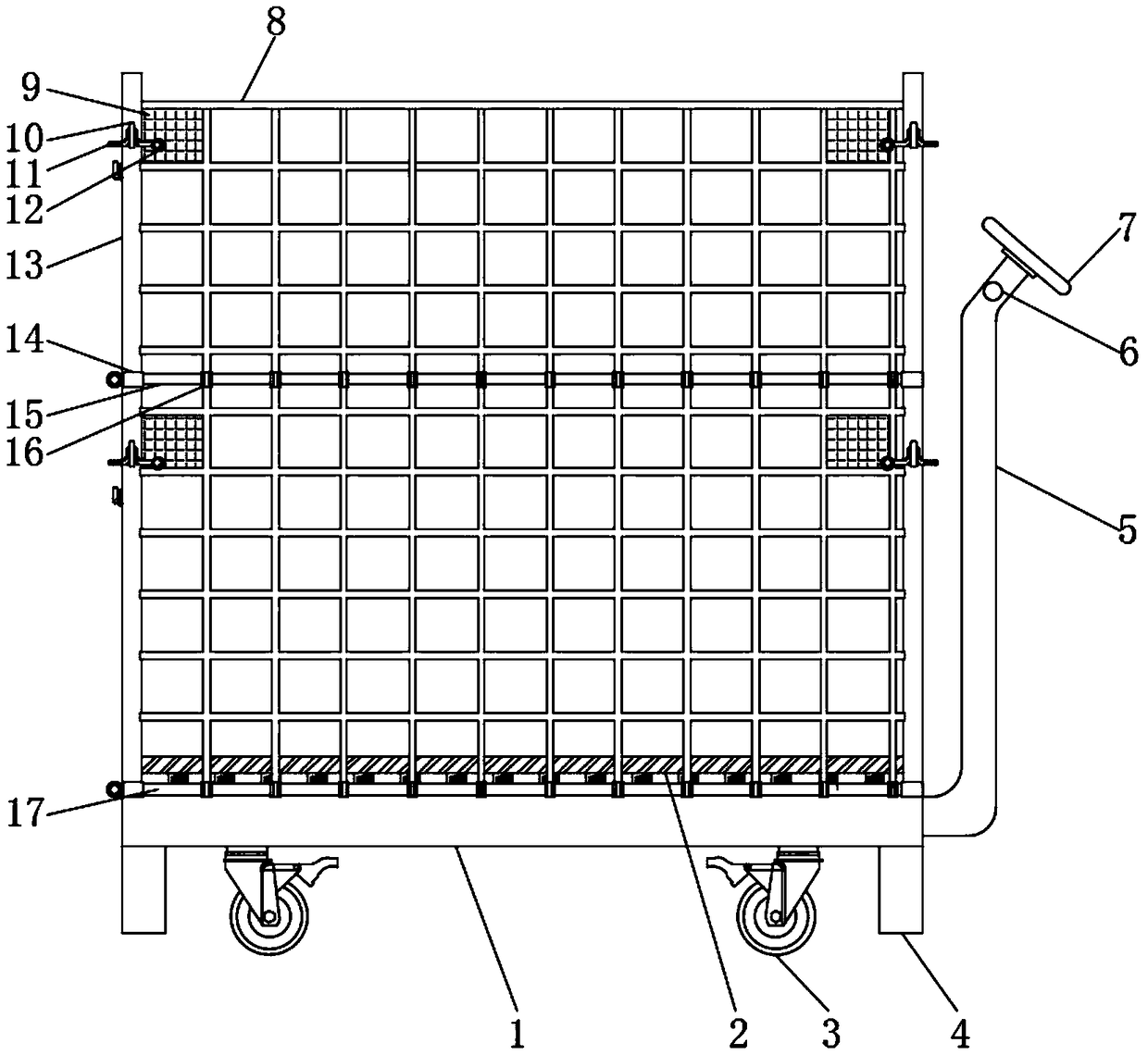 Heavy warehousing cage with weighing function