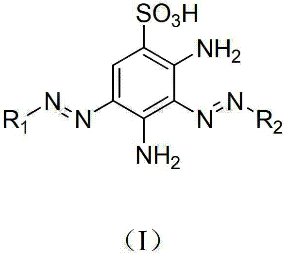 High-performance multiple azo brown reactive dye as well as synthesis and application of mixture thereof